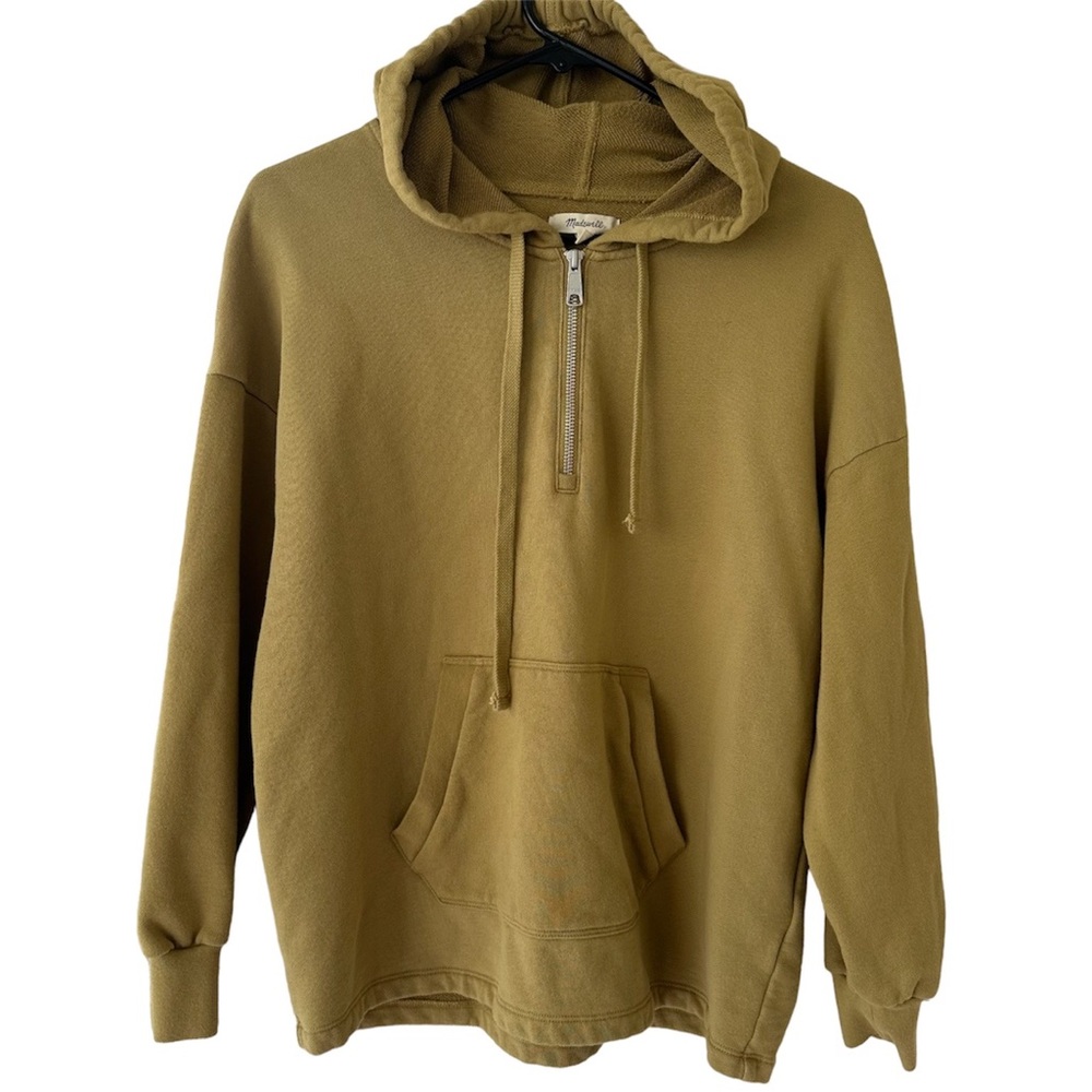 Madewell Half-Zip Hoodie Women Sweatshirt Size S